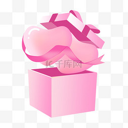 粉色告白图片_爱心礼盒情人节520粉色爱心礼物