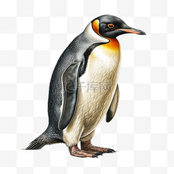 动物南极图片_企鹅南极马克笔风格动物可爱野生