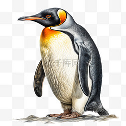 企鹅南极图片_马克笔风格企鹅南极动物可爱野生