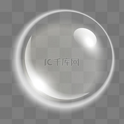 科技玻璃图片_透明发光气泡漂浮