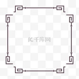 中国元素线描图片_中国风简约线条边框文本框