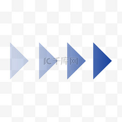 指示牌图标图片_扁平化向右箭头蓝色
