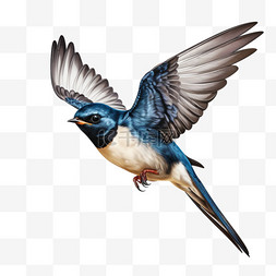 鸟蓝鸟3d动物AI元素立体免扣素材