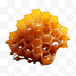 蜂巢立体图片_蜂巢美食天然规整AI立体素材效果