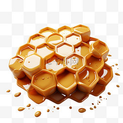 蜂巢立体图片_蜂巢格子AI立体素材效果元素