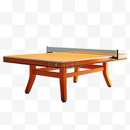 黄色乒乓球桌全民运动AI元素立体