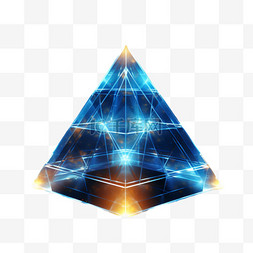 几何三角发光未来感AI元素立体免