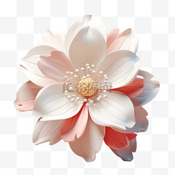 多重送好礼图片_白色多重花瓣花朵AI素材免扣写实