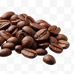 咖啡豆图案图片_咖啡豆原料AI元素立体免扣图案