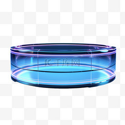 台面立体图片_发光科技玻璃科幻展台AI元素立体