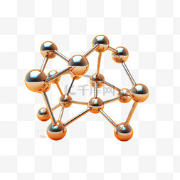 化学金属色分子抽象免扣素材特色