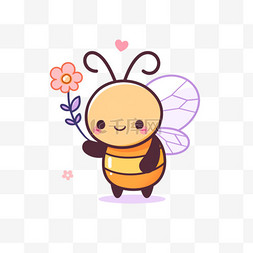 卡通可爱的小蜜蜂手绘元素