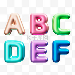 3d字母c图片_3D立体C4D膨胀胖字母英文