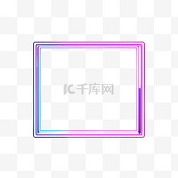 科技方框紫色几何细框免扣素材特