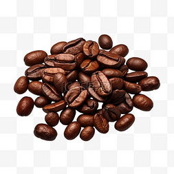 棕色咖啡豆原料AI元素立体免扣图