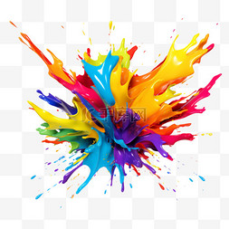 色彩艺术图片_色彩颜料艺术冲击AI免扣装饰素材