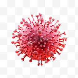 红色细胞病毒树状球形AI元素立体