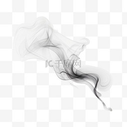 黑色烟雾缥缈AI免扣立体装饰素材