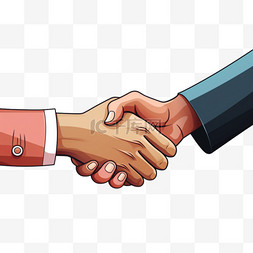 握手合作共赢商务紧握谈判友好打