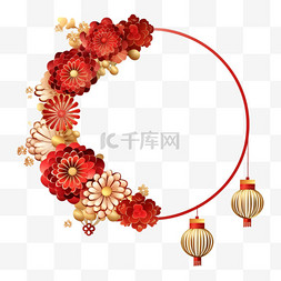 中国风节日氛围装饰边框元素