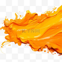 橙色质感图片_笔刷笔触水墨橙色墨点纹理质感