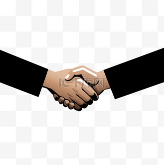 极简握手合作共赢商务谈判友好打招呼