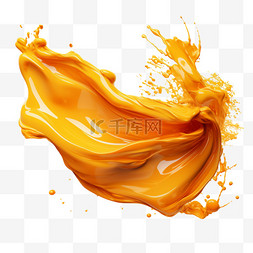 黄色纹理质感图片_笔刷笔触水墨黄色橙黄墨点纹理质