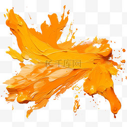 橙色质感图片_笔刷橙色笔触水墨墨点纹理质感