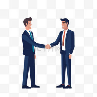 握手男士友好打招呼合作共赢商务谈判