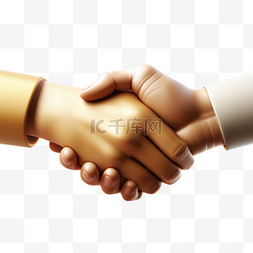 握手合作合作共赢图片_立体握手合作共赢商务谈判友好打