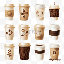 意式热咖啡图片_纸质咖啡杯模板3