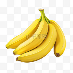 成熟的黄色香蕉串1