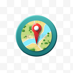 位置图标定位图片_定位森林野外位置地图坐标卡通图