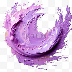 莲子油画图片_笔刷笔触水墨紫色油画水彩纹理质