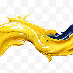 黄色纹理质感图片_黄色流动感笔刷笔触水墨墨点纹理