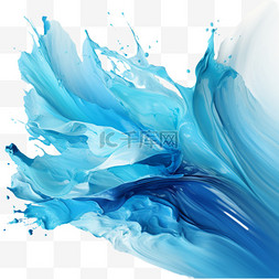 水墨蓝色笔刷图片_笔刷笔触水墨墨点纹理蓝色水彩质