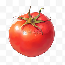 红色的西红柿卡通手绘元素
