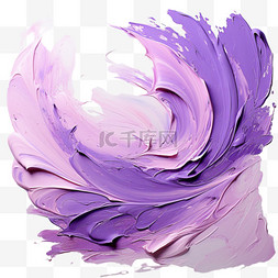 油画笔刷图片_笔刷紫色油画笔触水墨水彩纹理质