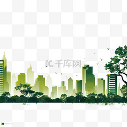 大地影城图片_绿树成荫的城市景观背景