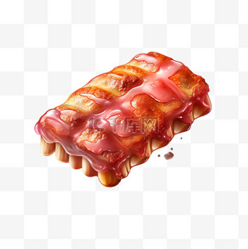 烤肉酱汁3D美食食物诱人立体清新充饥