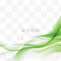 网站横幅设计图片_绿色清新线条装饰