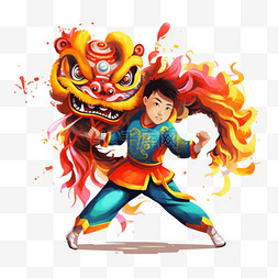 中国舞龙舞狮图片_中国风龙立体感舞狮舞龙传统国风