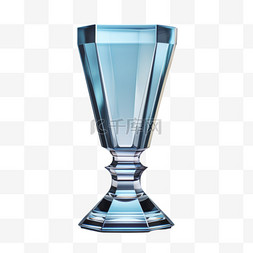 玻璃简约奖杯比赛AI元素立体免扣