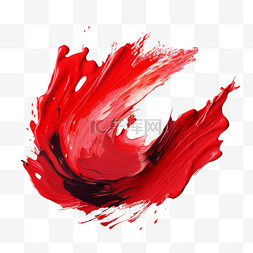 笔刷笔触水墨墨点纹理红色水彩质