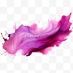 水墨水彩纹理图片_紫色笔刷笔触水墨水彩纹理质感