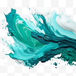 水彩质感纹理图片_湖蓝色油画笔刷笔触水墨水彩纹理
