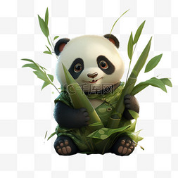 可爱熊猫萌宠动物国宝微笑卡通