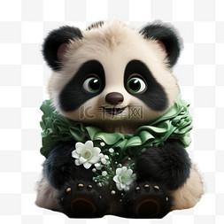 可爱熊猫萌宠大眼动物国宝卡通