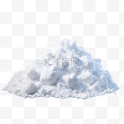 雪小雪图片_雪堆冬天结晶小雪块AI元素免扣图