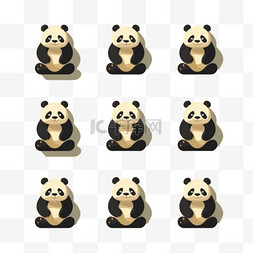 国宝图片_可爱动漫风格熊猫萌宠动物国宝卡